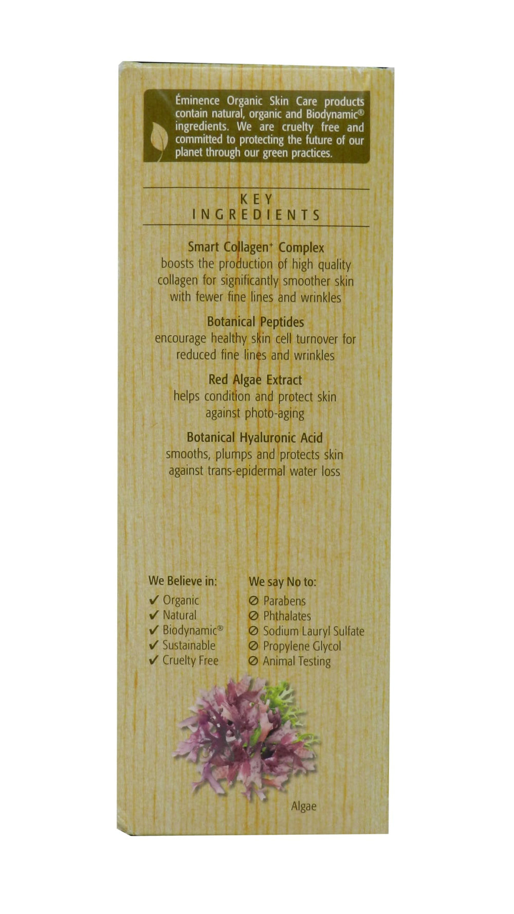 Eminence Marine Flower Peptide texture crème yeux : hydratation enveloppante.