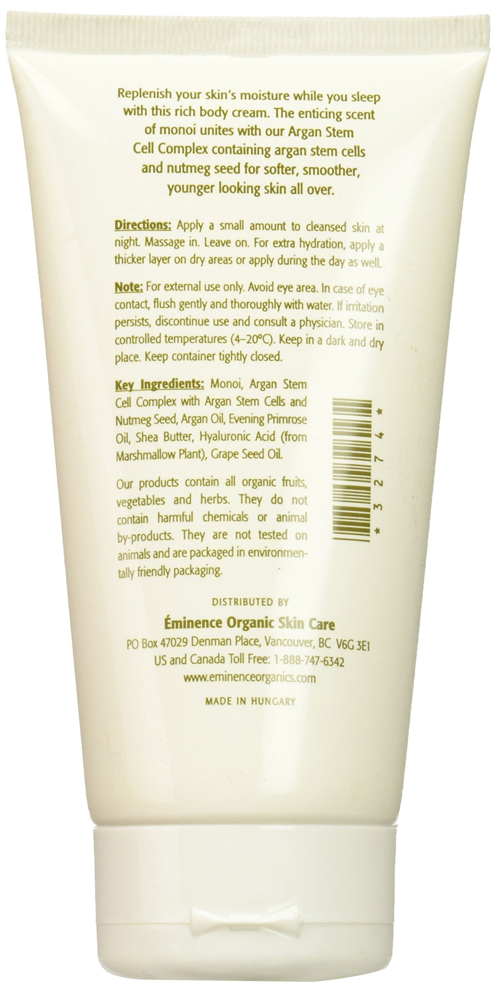 Eminence Monoi Crème Nuit — application nocturne simple pour peau sèche et repulpée