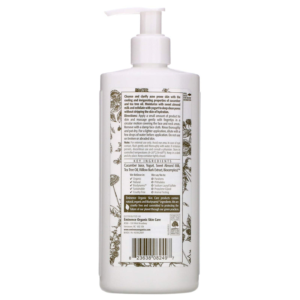 Eminence Clear Skin Probiotic Cleanser – texture crème-gel, parfait pour la routine quotidienne