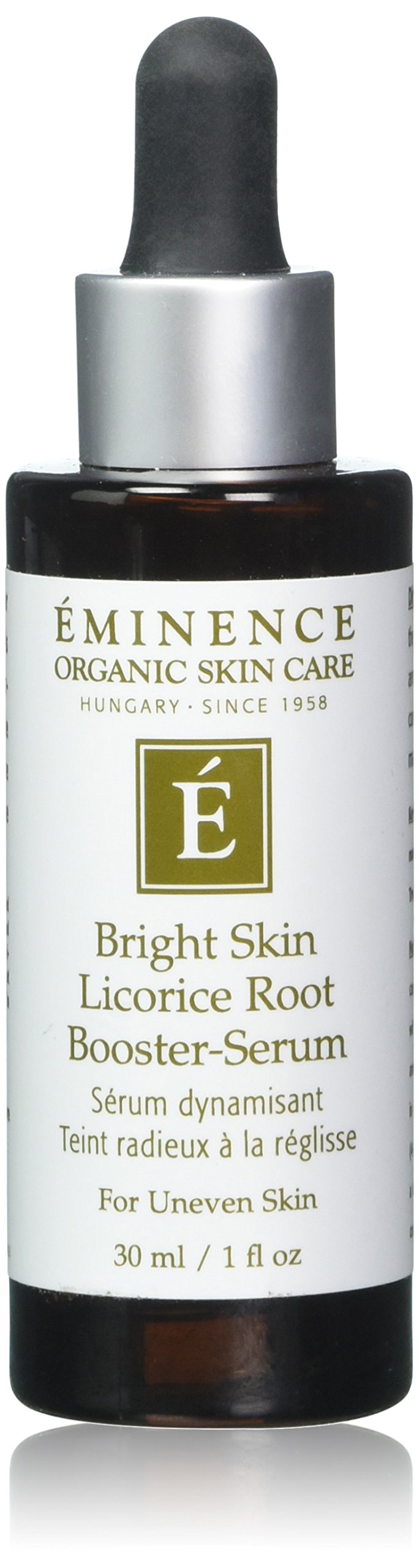 Sérum Eminence, bouteille-reglisse lumineuse éclaire le teint et unifie la peau
