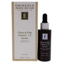 Sérum Eminence Citrus & Kale – bouteille avec pompe prête à être intégrée à votre routine de soin.