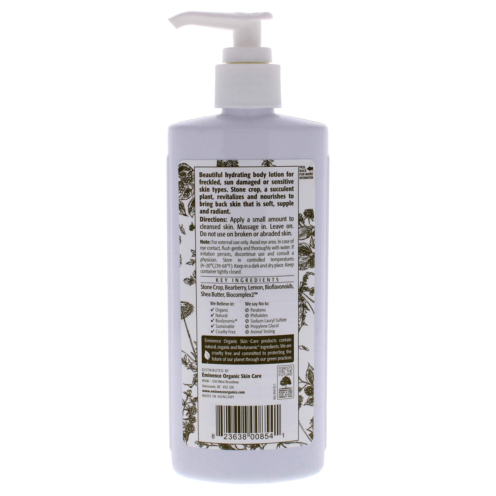 Eminence Stone Crop Body Lotion en action : réduction visuelle des irrégularités et douceur nourrissante