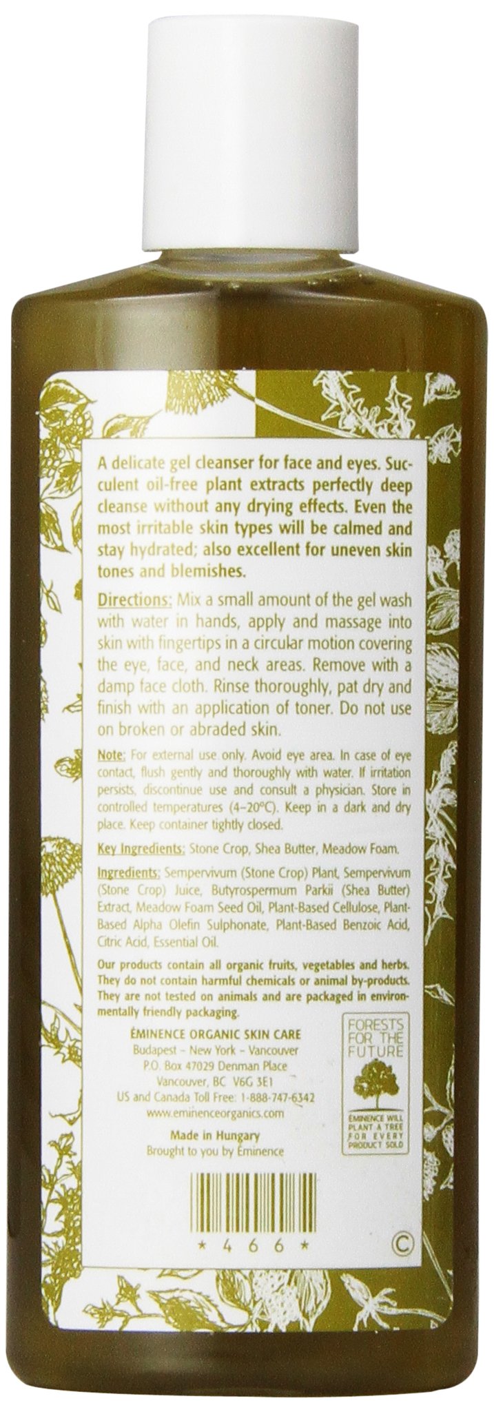 Texture crèmeuse du Gel Wash Eminence Stone Crop pour nourrir et apaiser la peau.
