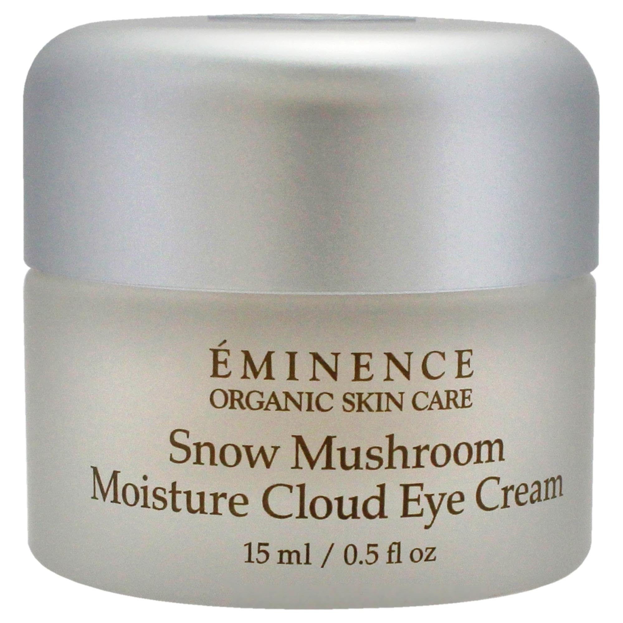 Eminence crème yeux neige mousse gros plan, texture riche et apaisante