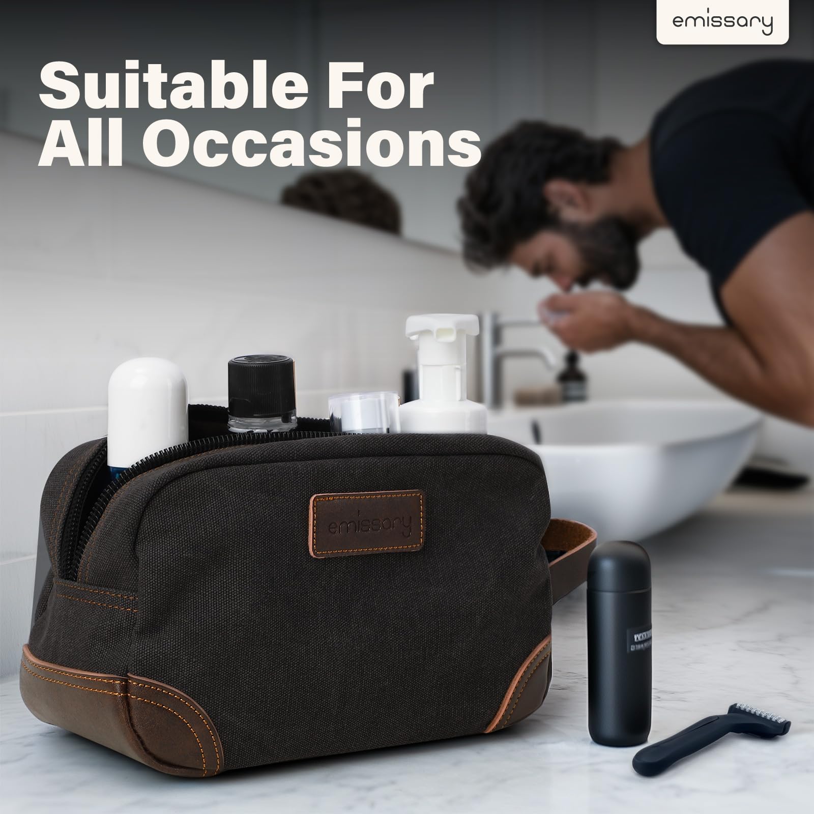 Rangement d'accessoires avec emissary, solution pratique pour bagages cabine.