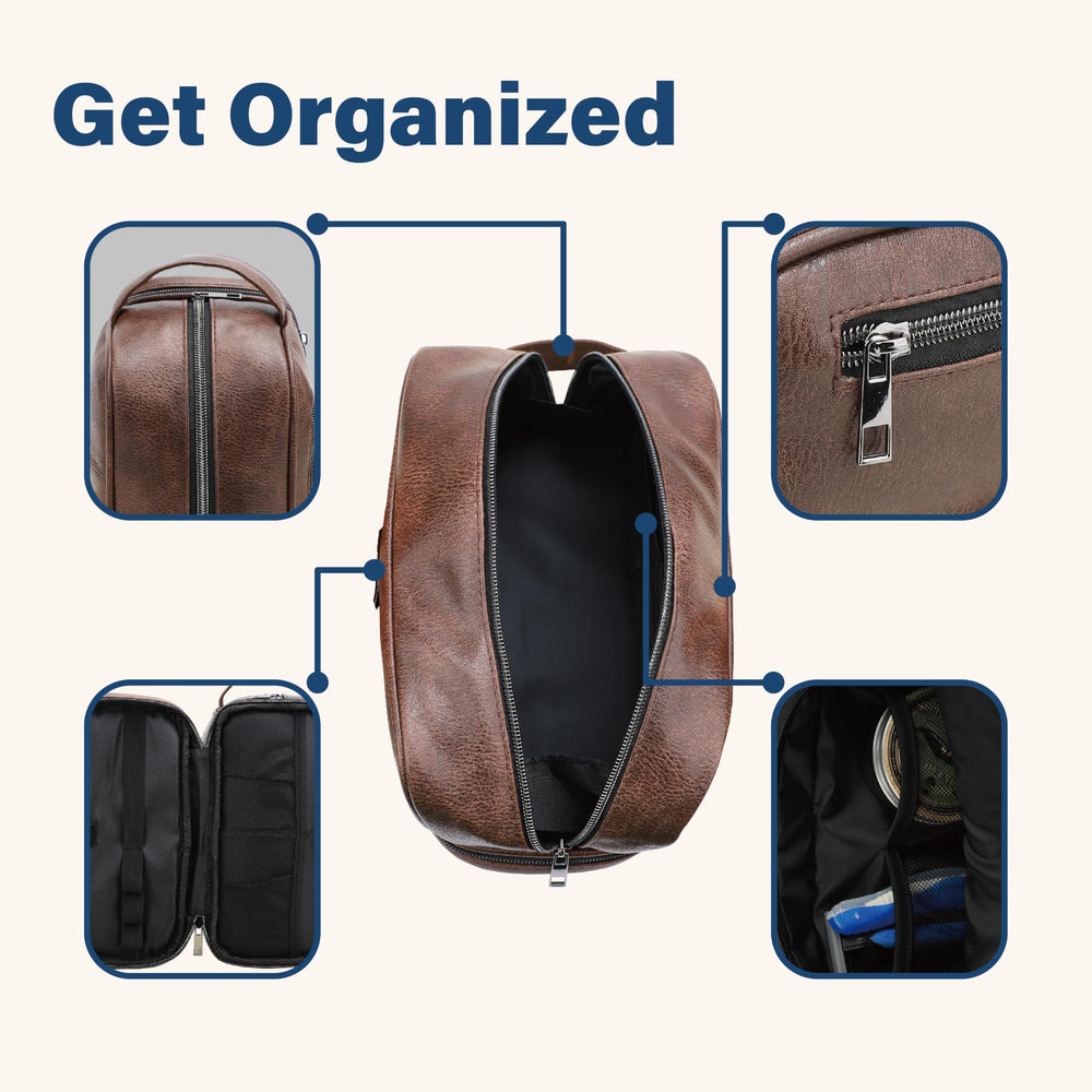Emissary sac-toilette-utilisation-multi-usages, peut servir de kit beauté ou rasage.