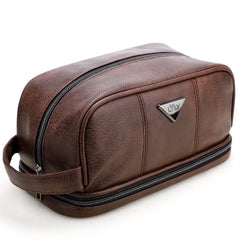 Emissary sac-toilette-voyage-cuir, trousse légère idéale pour déplacements.