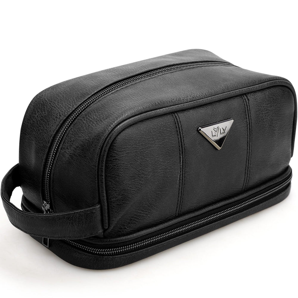 Emissary trousse toilette voyage en cuir noir, organisation simple pour vos accessoires