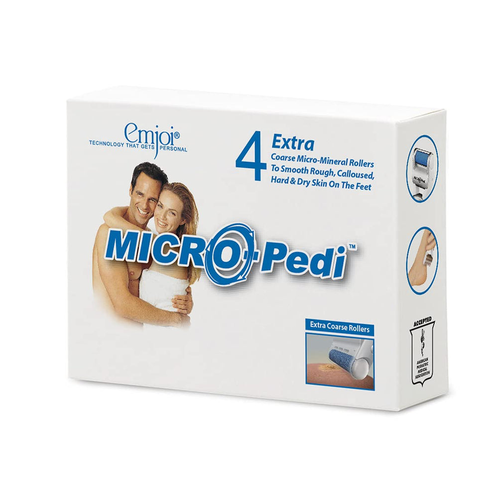 Lot de 4 rouleaux bleus Emjoi Micro-Pedi, pratique pour renouveler l outil