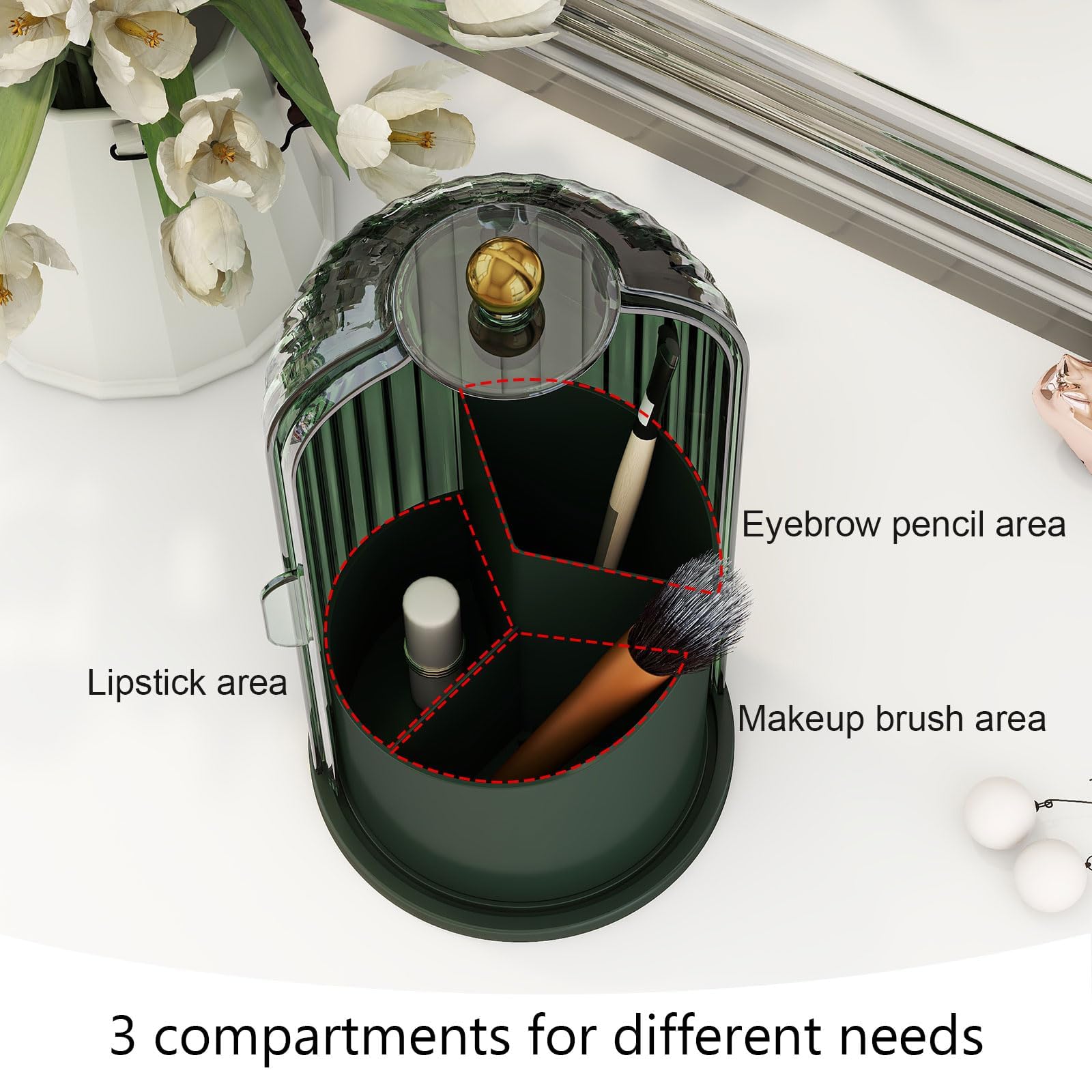 Emljkvp rangement vertical optimise: gagne de l'espace sur le plan de toilette.
