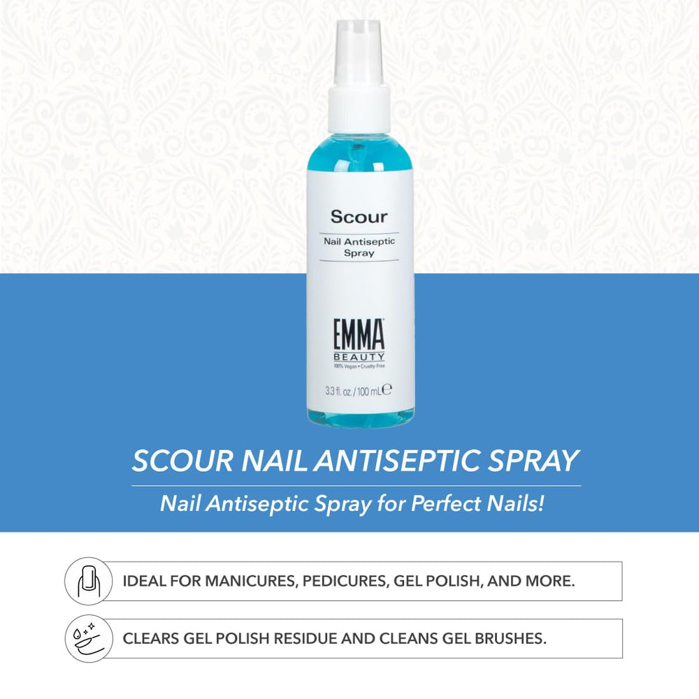 EMMA Beauty Scour élimine les résidus de gel pour une finition nette.