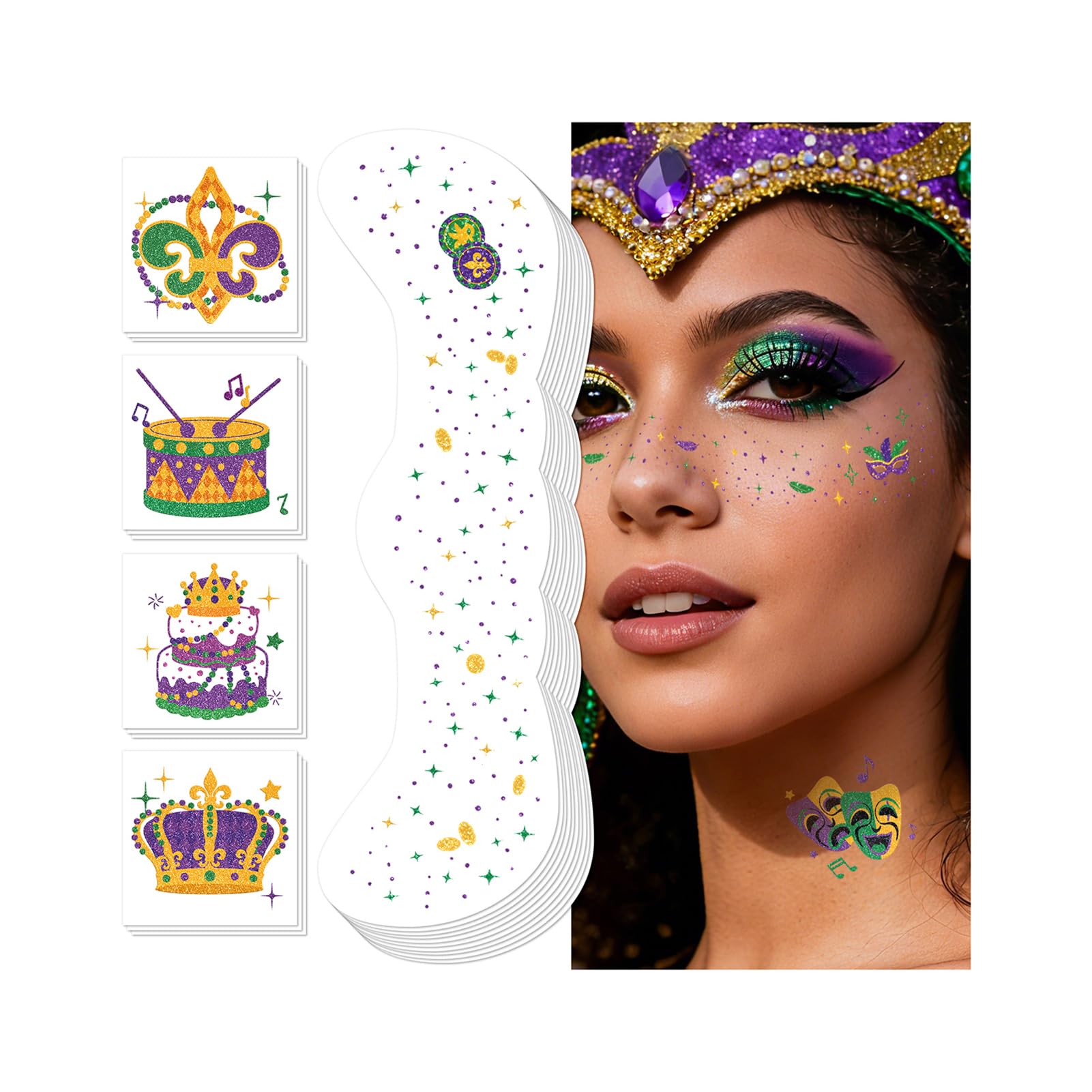 EMOME Mardi Gras - accessoires paillettes pour un look festif rapidement réalisable