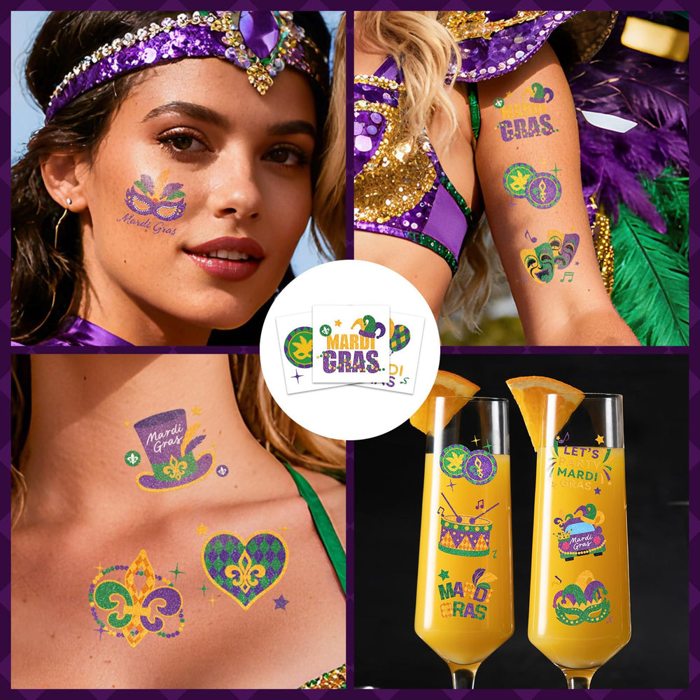 EMOME patch maquillage Mardi Gras - designs variés sans effort
