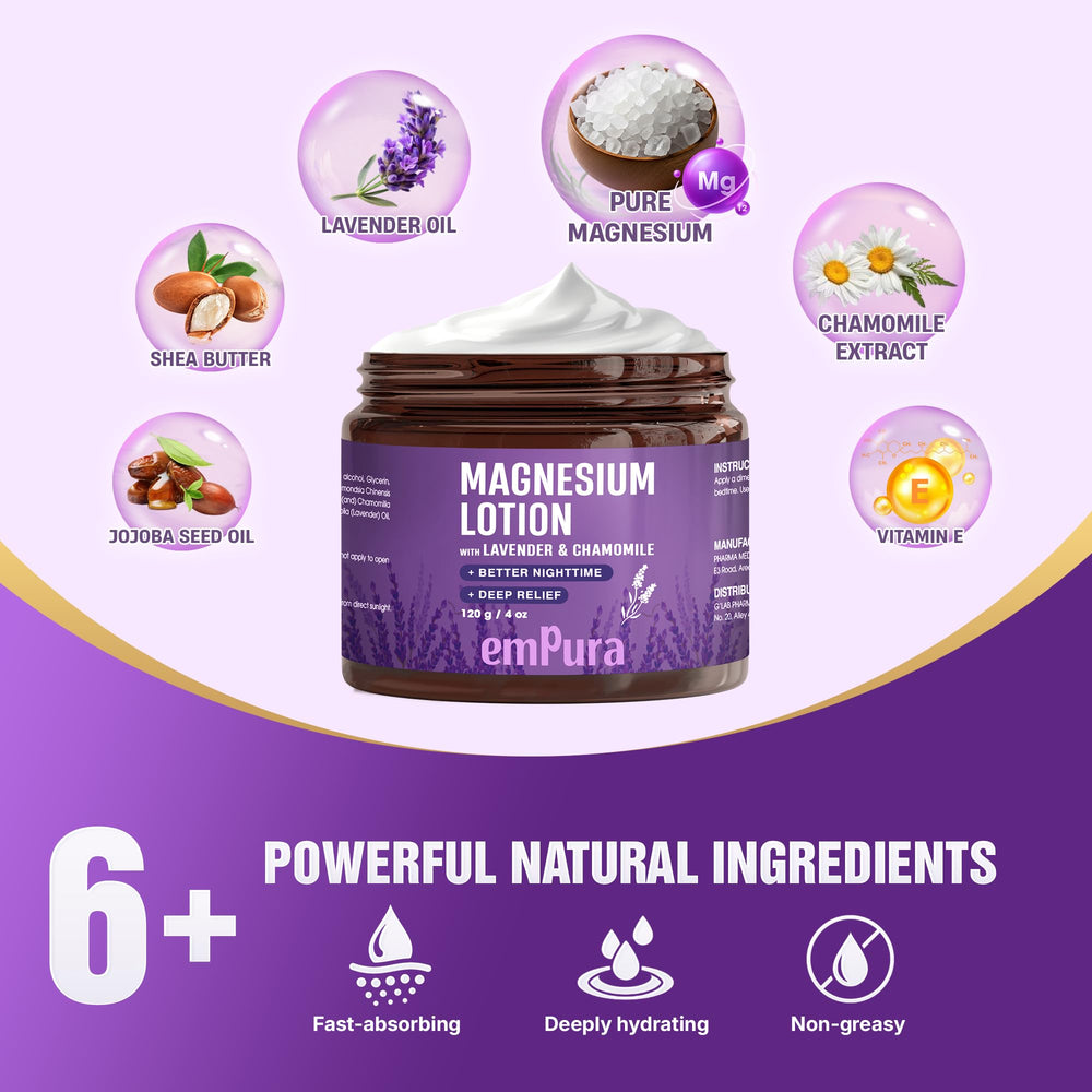 Flacon élégant EMPURA 4 oz : soin nocturne pour relaxer les muscles