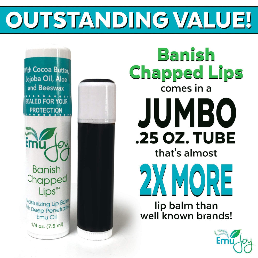 Emu Joy emu-oil lip balm texture closeup shows deep hydration