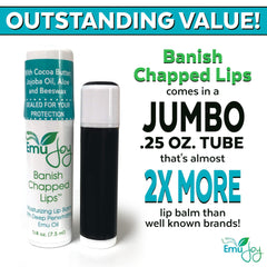 Emu Joy emu-oil lip balm texture closeup shows deep hydration