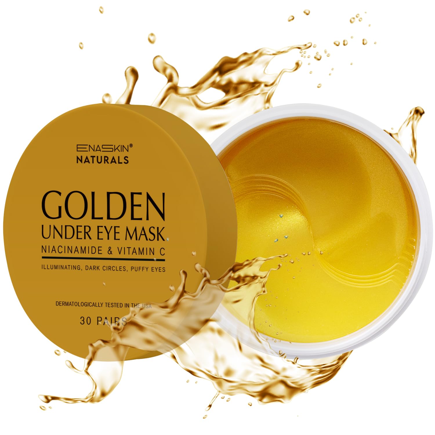 Enaskin Naturals masques-yeux-24k-or apportant hydratation et fraîcheur.