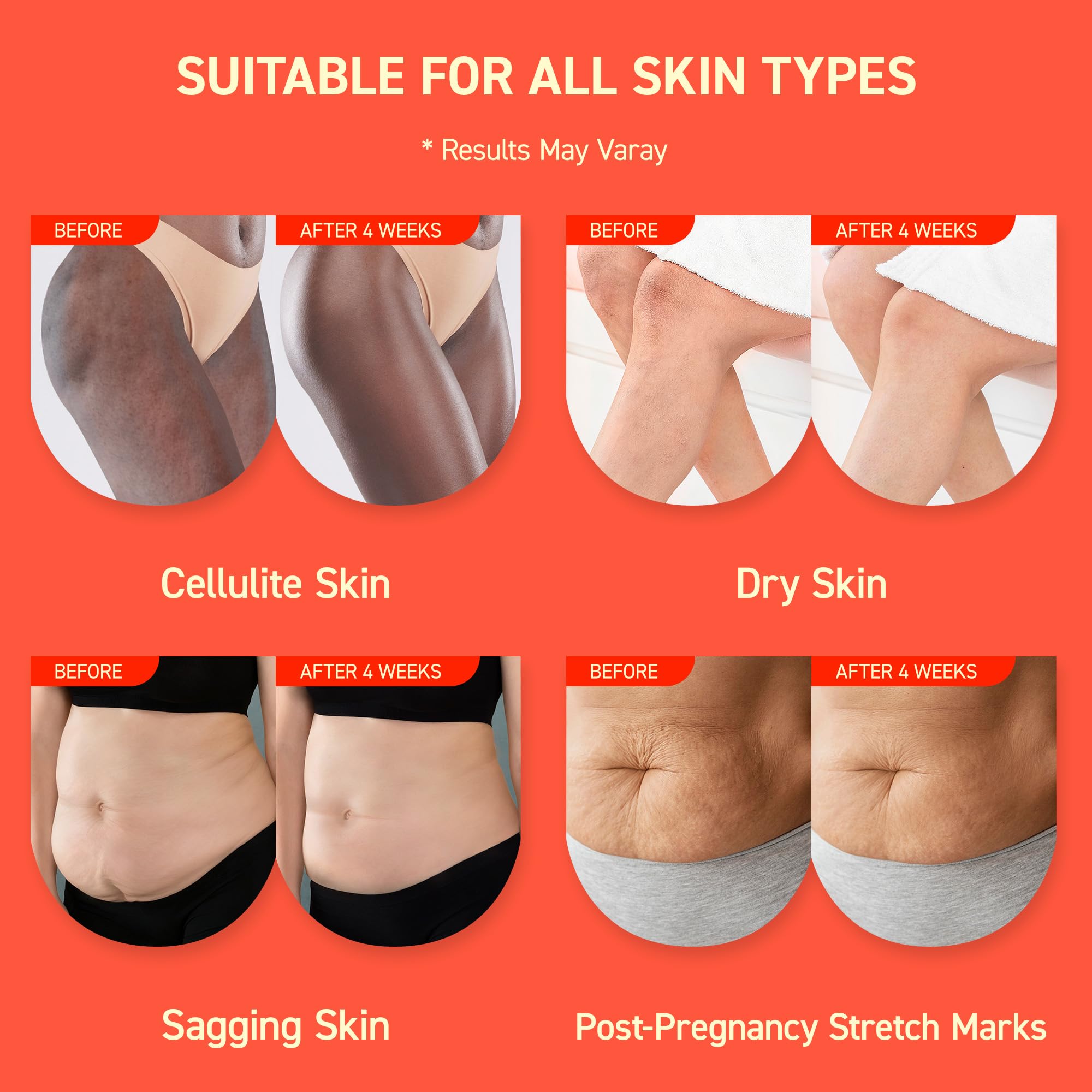 Application sur le ventre pour hydrater et lisser la peau.