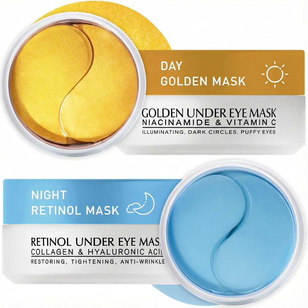 Enaskin Naturals Sous-yeux: masque hydrogel Or 24K pour hydrater et revitaliser le regard.