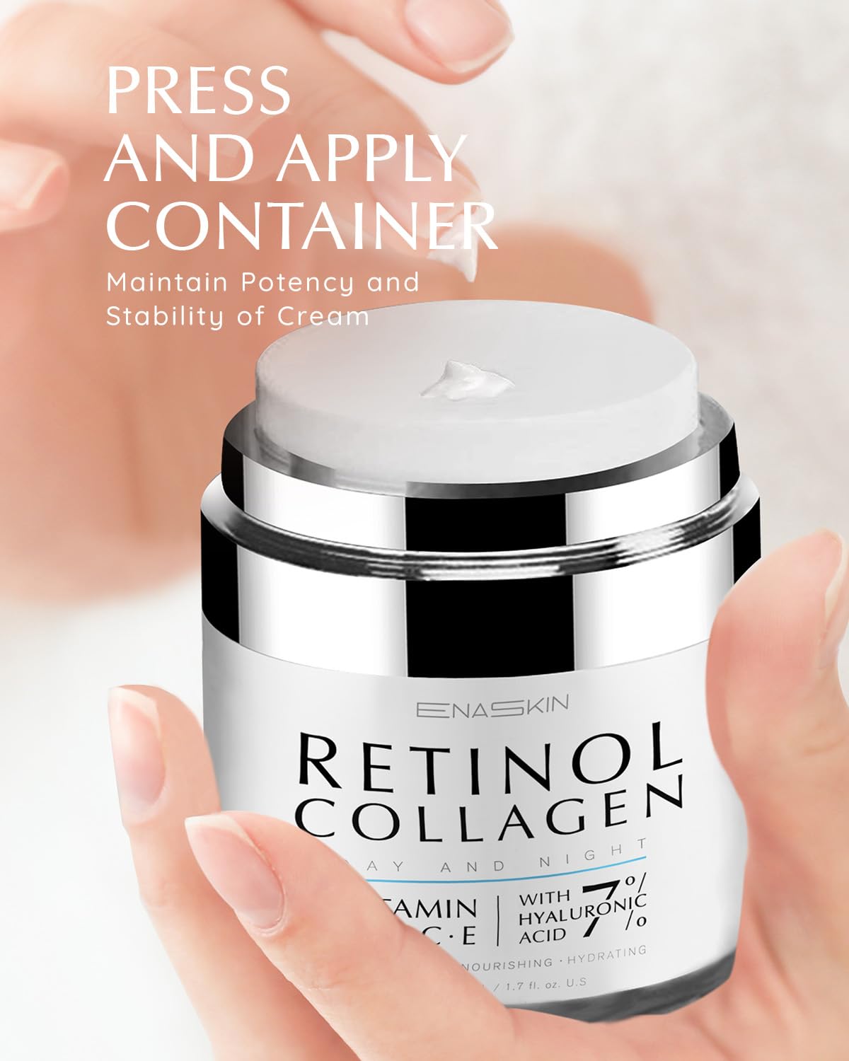 Rituel soir EnaSkin Retinol, soin apaisant avant le coucher.