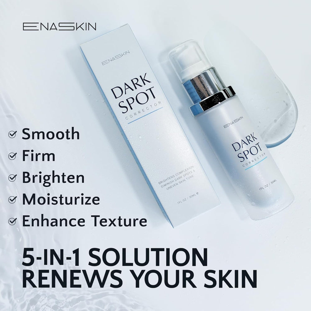 Application matinale du Sérum EnaSkin sur le visage.