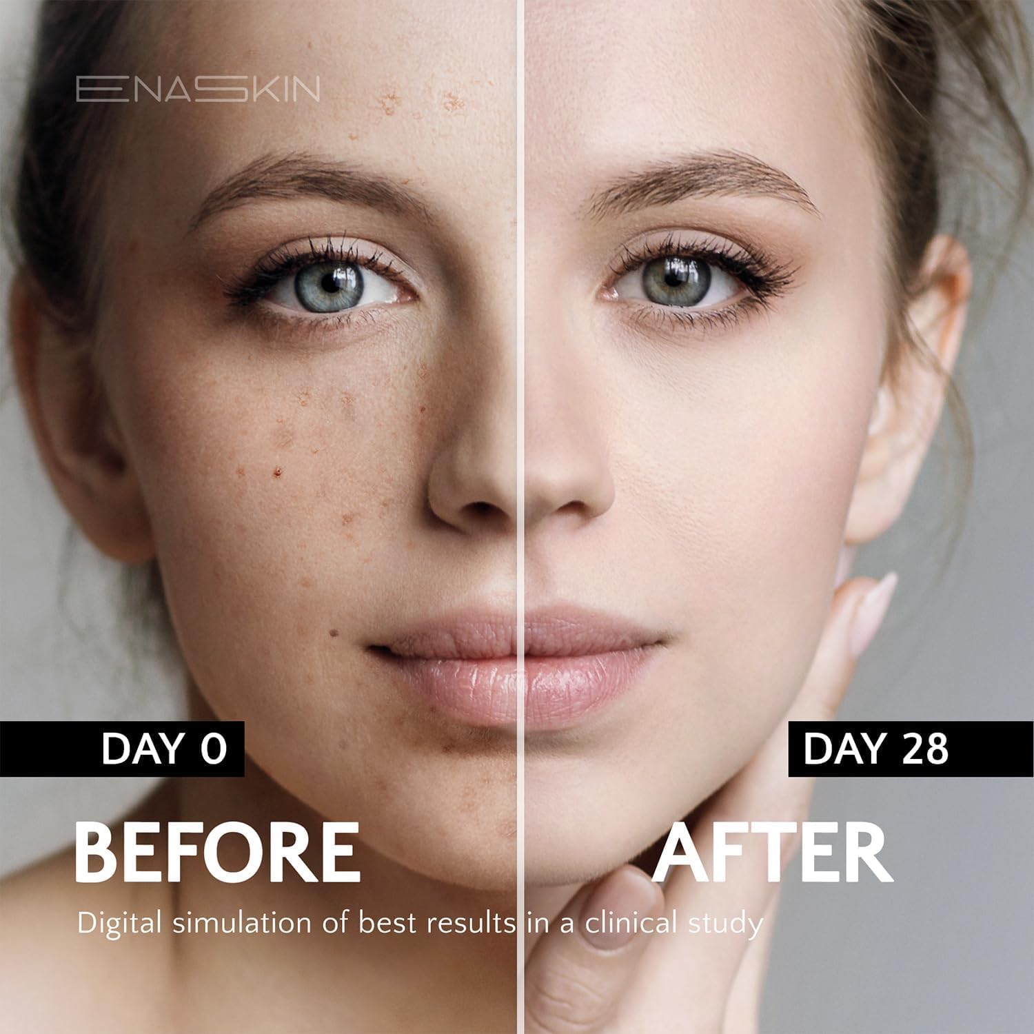 Application nocturne du Sérum EnaSkin sur le visage.
