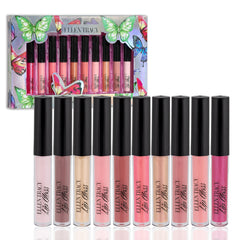 Gros plan sur les teintes variées du gloss à lèvres Enchante Ellen Tracy.