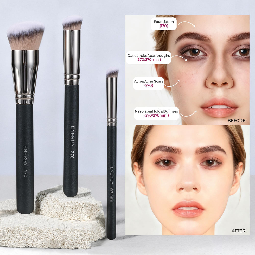 ENERGY Dense Blending Bristles help seamless contour and finish.