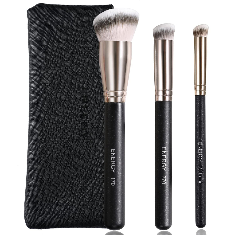 ENERGY Kabuki Foundation Brush 170 for smooth, streak-free application.