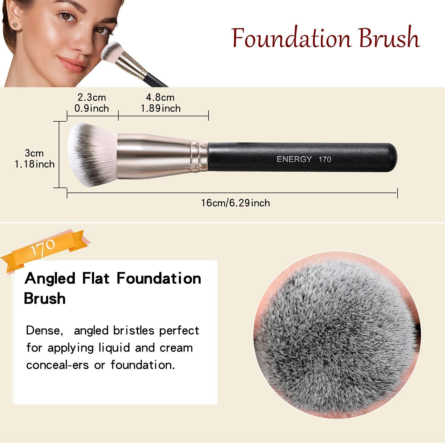 Pinceau ENERGY contouring-creme-170 pour sculpter les contours avec précision.