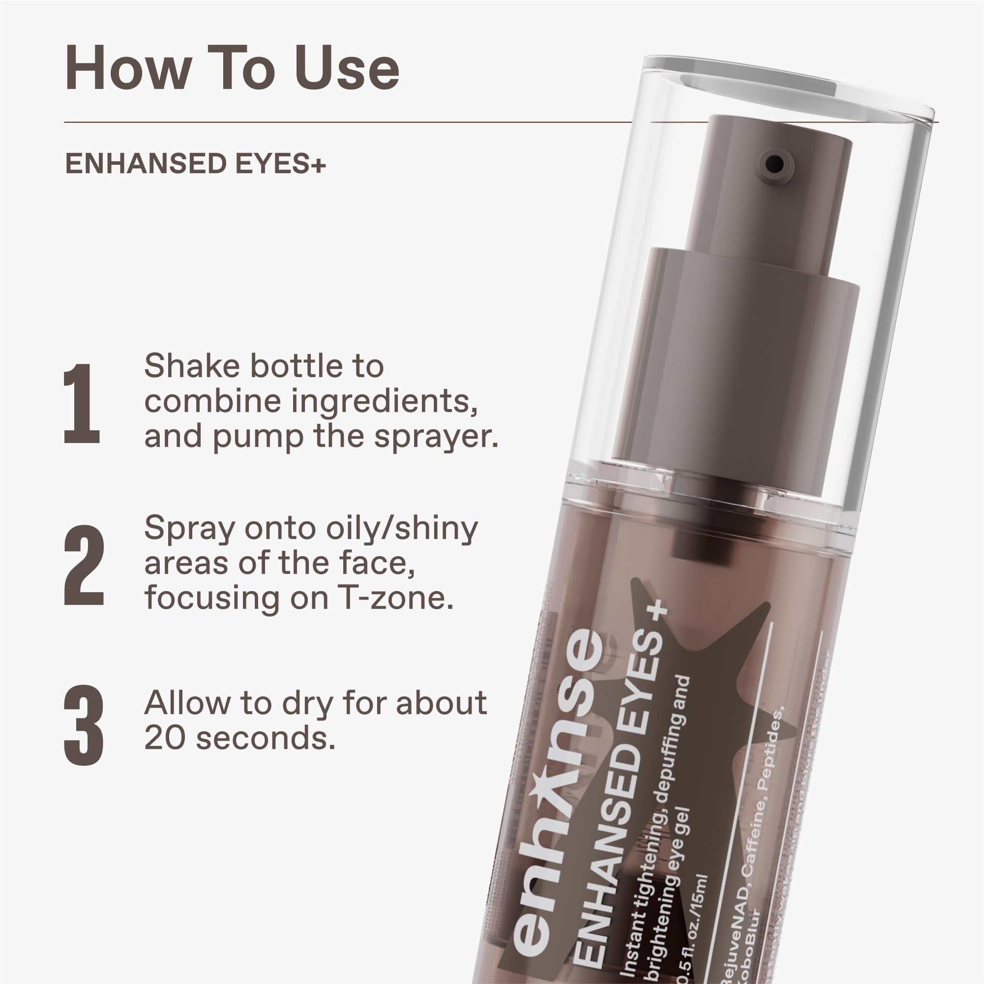 GEL YEUX ENHANSE RejuveNAD soutenant la longévité cutanée.