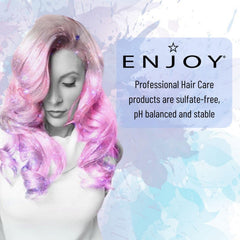 Cheveux humides après application du Soin Super Hydrate Enjoy.