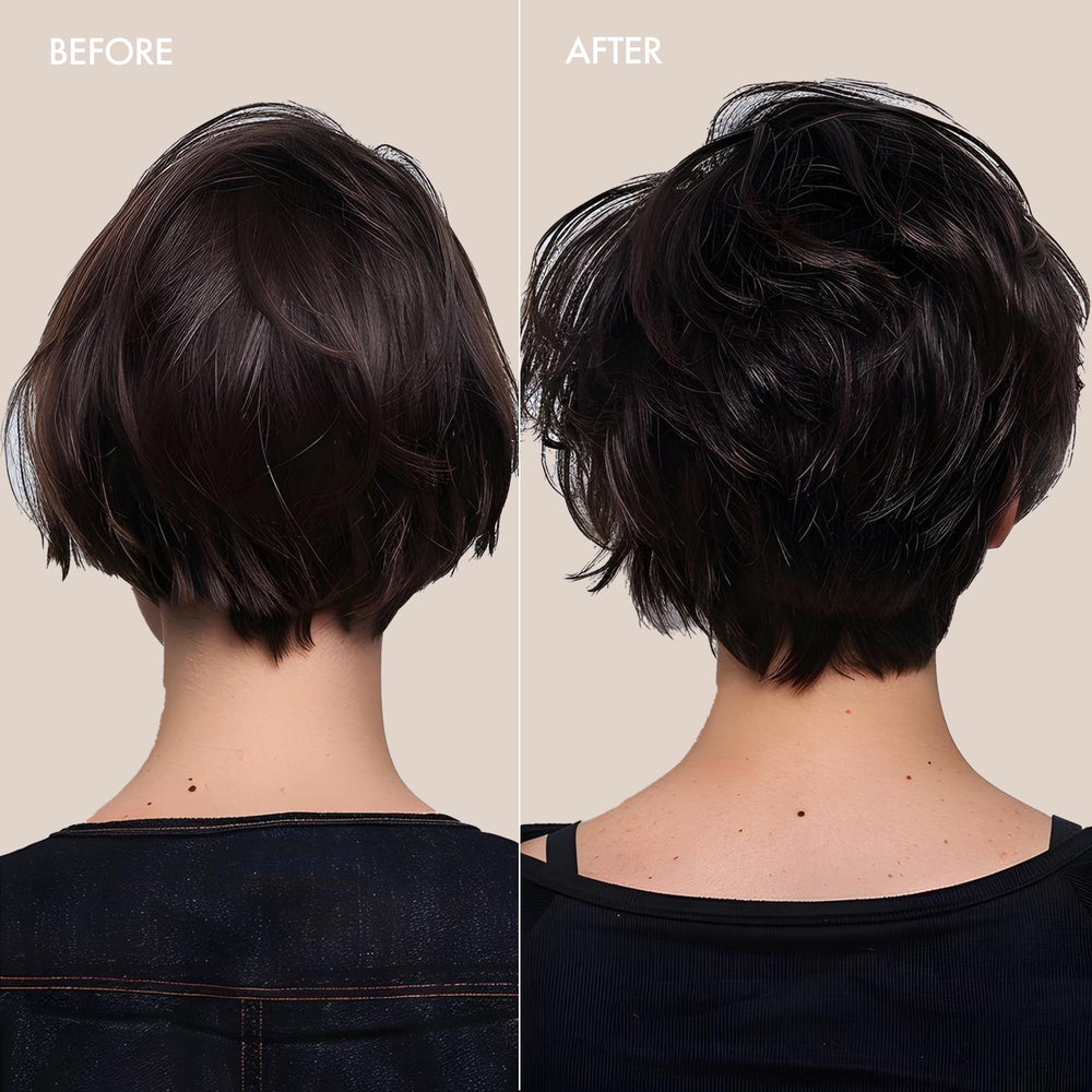 Coiffage flexible avec Enjoy Pomade Crémeuse pour créer et ajuster le look.