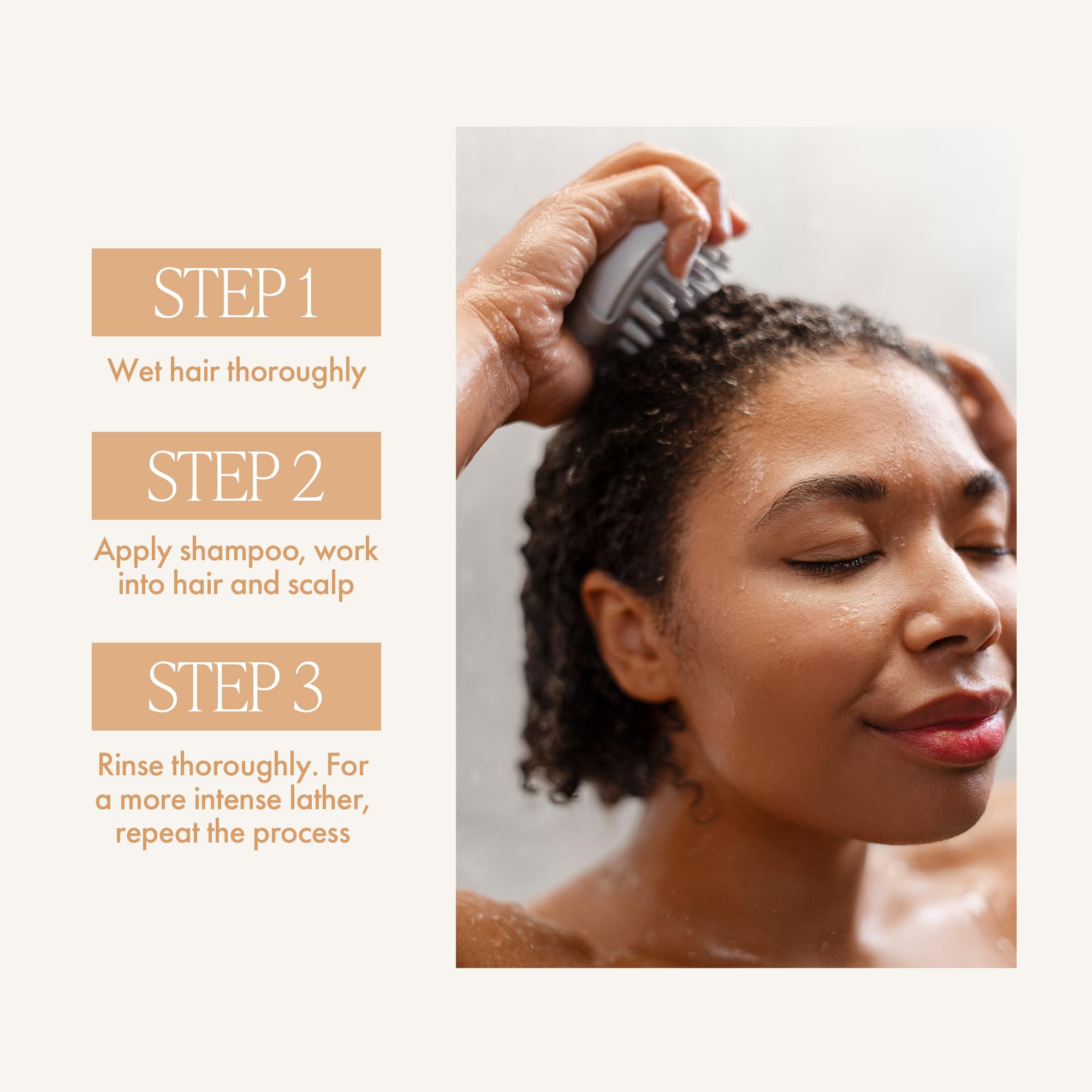 Enjoy D-Lux Shampoo, convient à tous types de cheveux, revitalisant et démêlant en douceur.