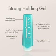 Enjoy gel Texture lisse – Coiffage précis et fini doux sans résidu.