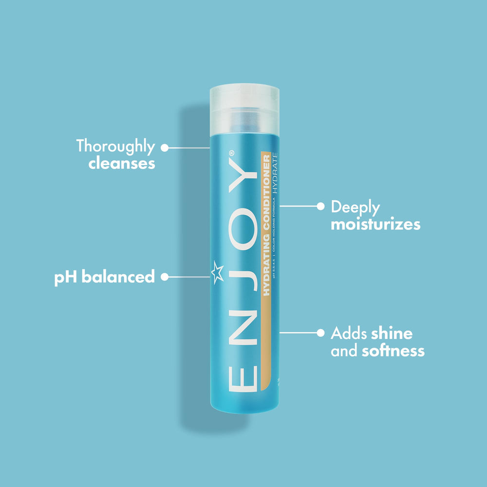 Enjoy Conditionneur Hydratant, texture crèmeuse douceur et brillance apparentes