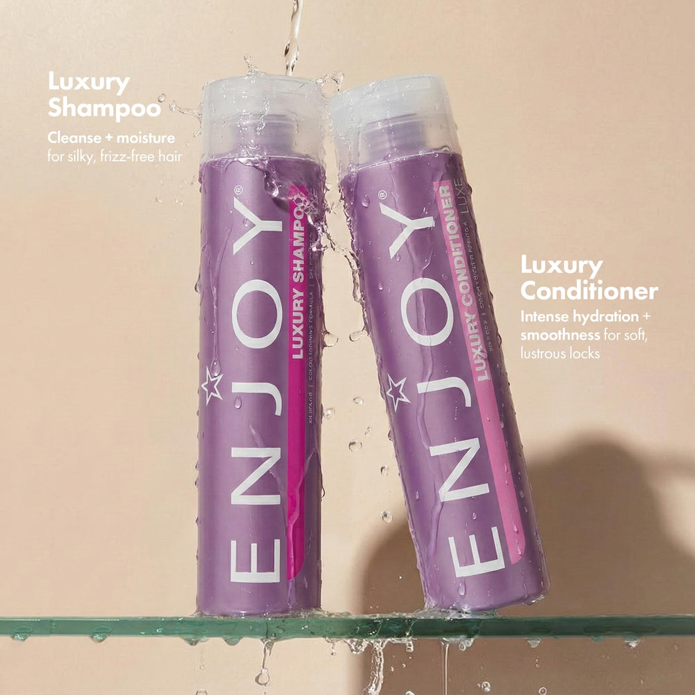 Enjoy Shampoing sans sulfates – mousse légère nettoyante préservant l’hydratation.