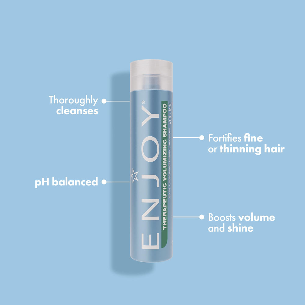 Enjoy Shampoing Volumisant Texture-Mousse: mousse légère qui n'alourdit pas les cheveux.