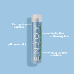 Enjoy Shampoing Volumisant Texture-Mousse: mousse légère qui n'alourdit pas les cheveux.