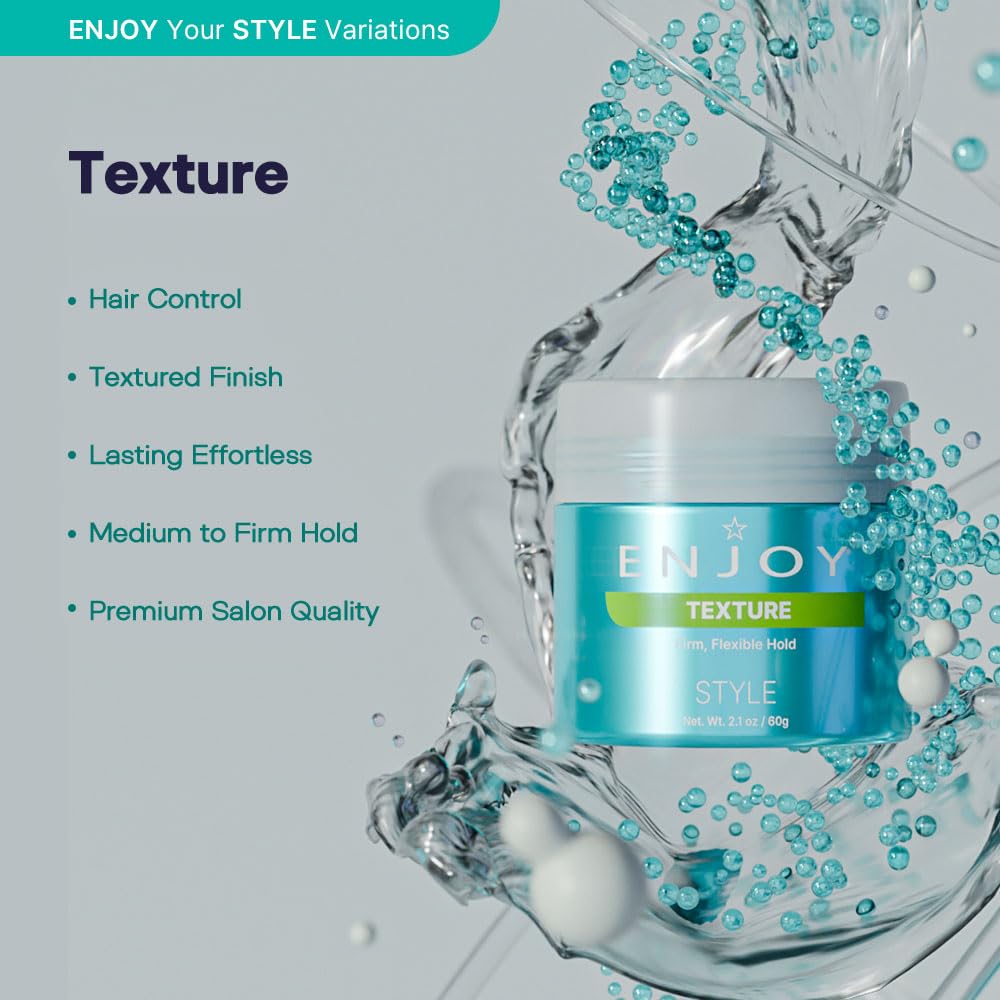 Application du produit ENJOY Texture entre les mains pour une tenue maîtrisée