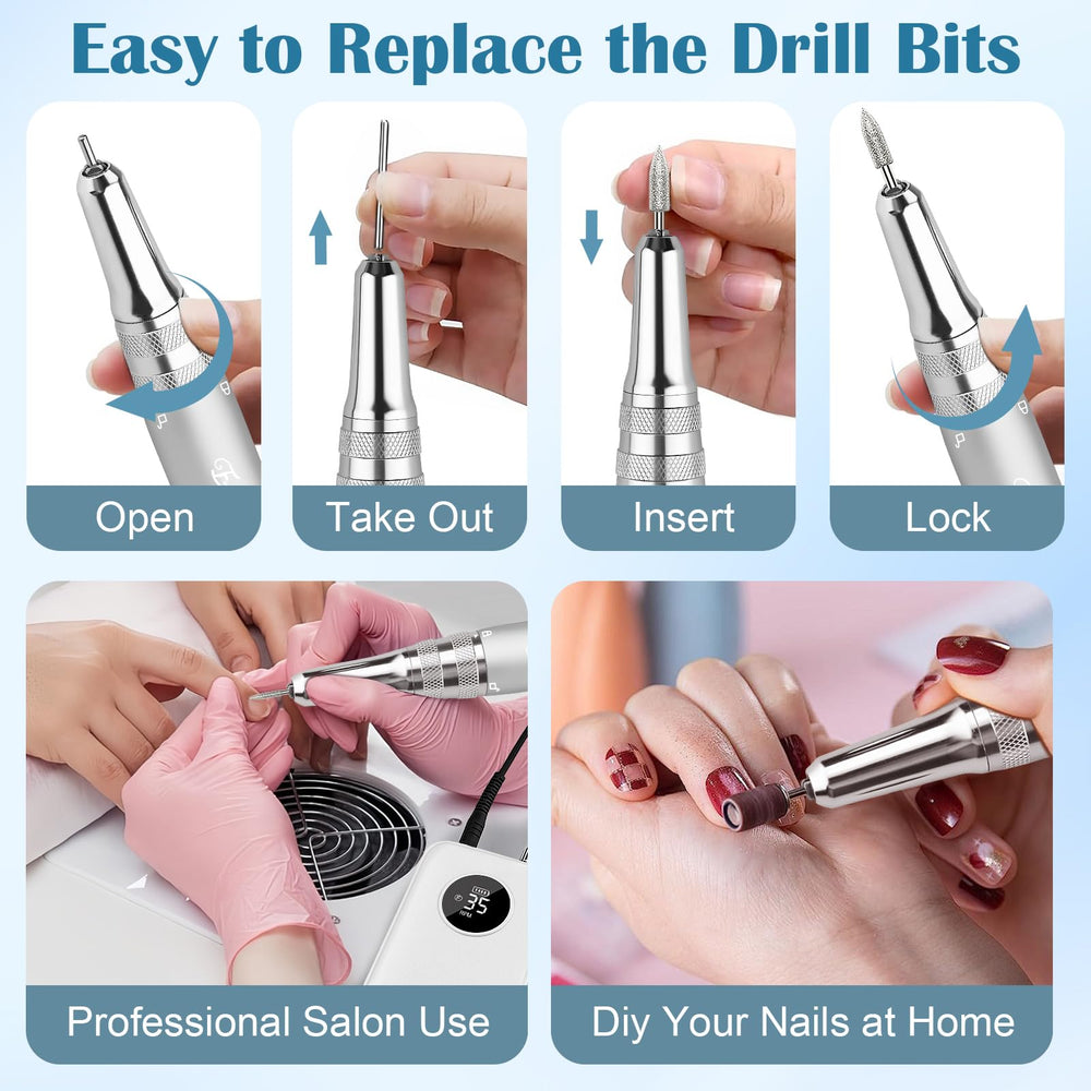 Enniewi Nail Drill : système de refroidissement efficace évite la surchauffe.