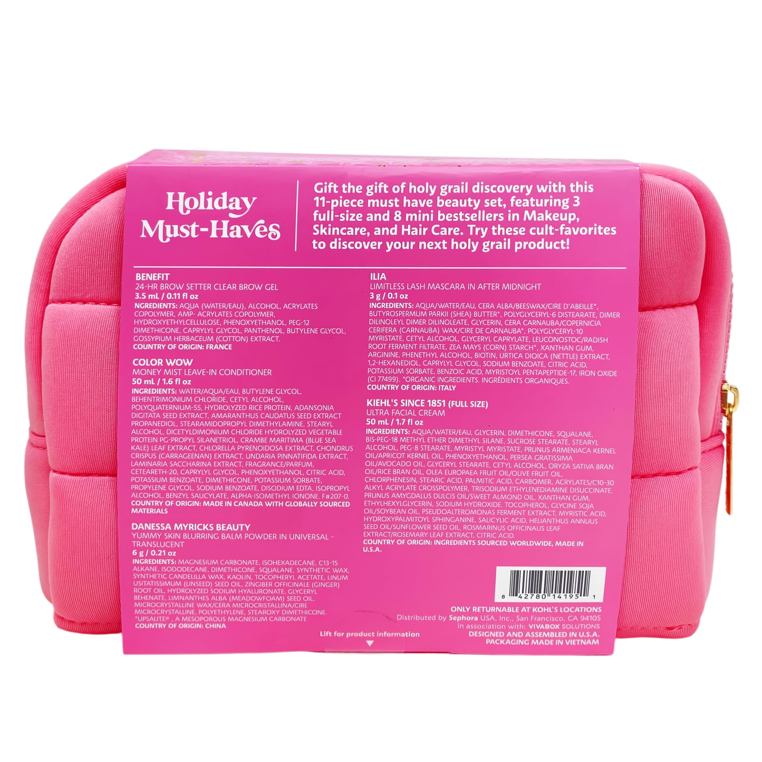 Ensemble cadeau Sephora Favorites – 11 pièces, idéal pour découvrir plusieurs routines beauté.