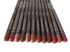 Set de crayons lèvres et yeux brun ultra-fin, tracés nets et précis.