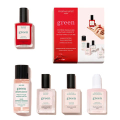 Coffret Manucurist System Green avec vernis Rouge Poppy pour un look festif.