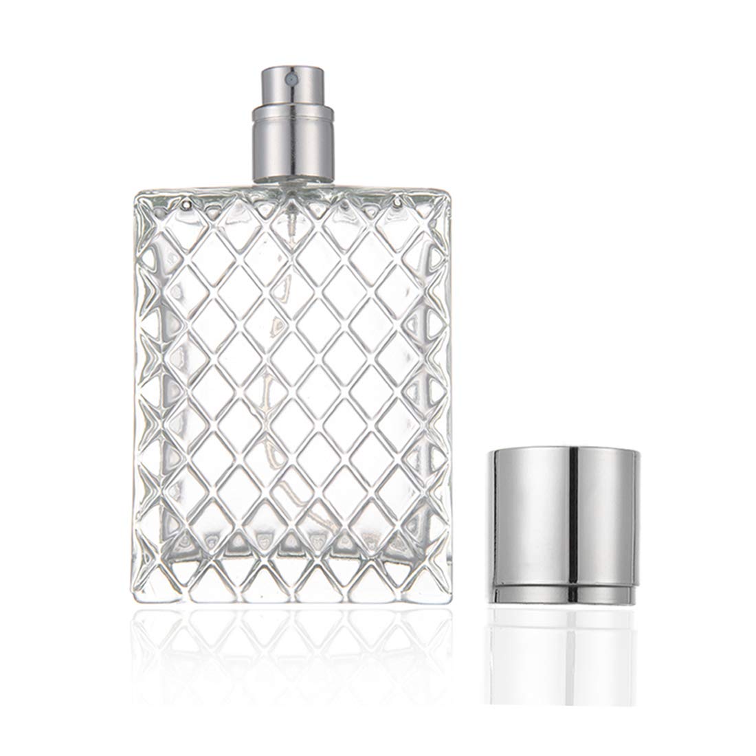 Bouteille Enslz parfum réutilisable 100 ml en verre, idéale pour le voyage.