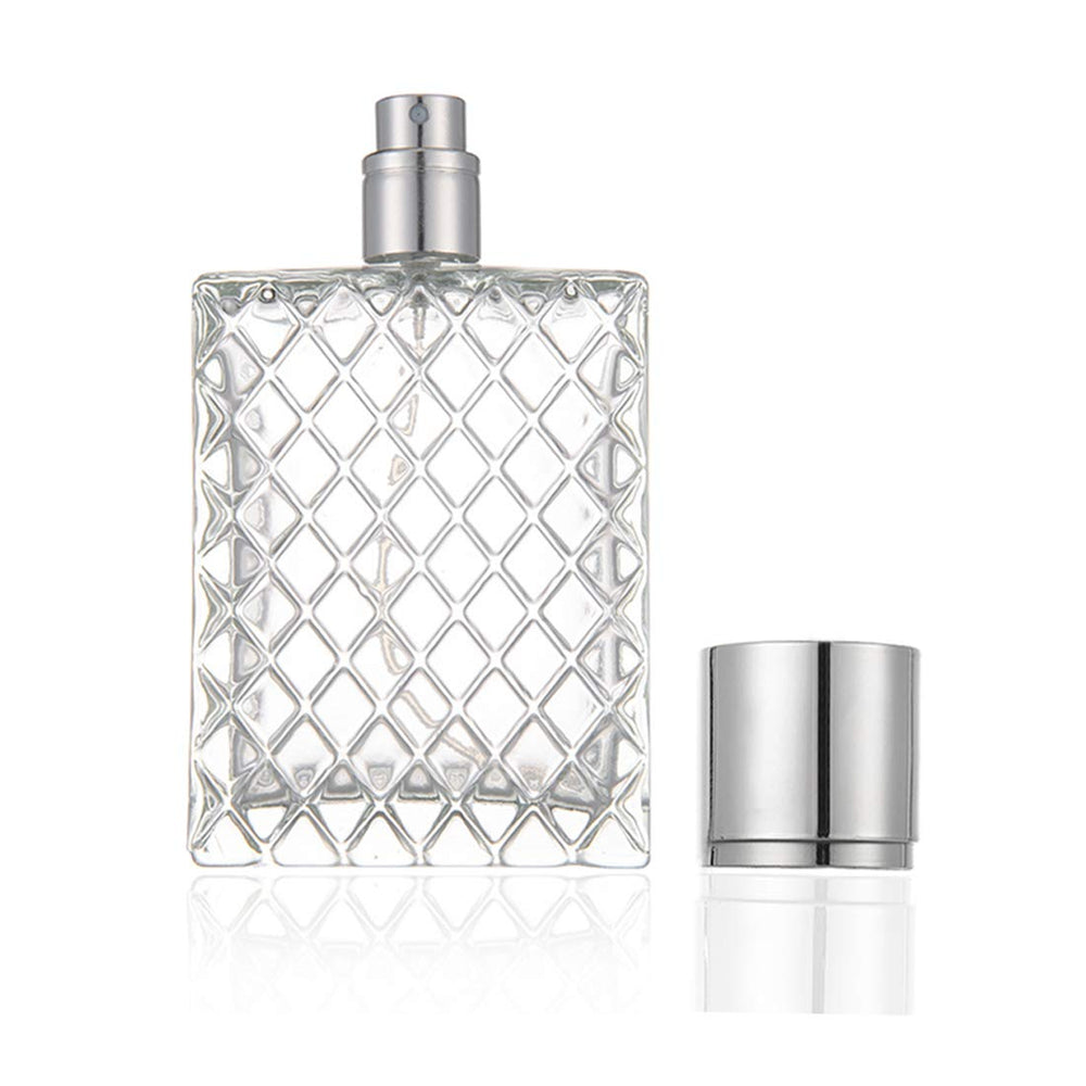 Bouteille Enslz parfum réutilisable 100 ml en verre, idéale pour le voyage.