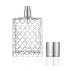 Bouteille Enslz parfum réutilisable 100 ml en verre, idéale pour le voyage.