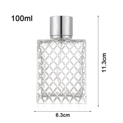 Flacon Enslz en verre épais 100 ml, design robuste pour une utilisation durable.