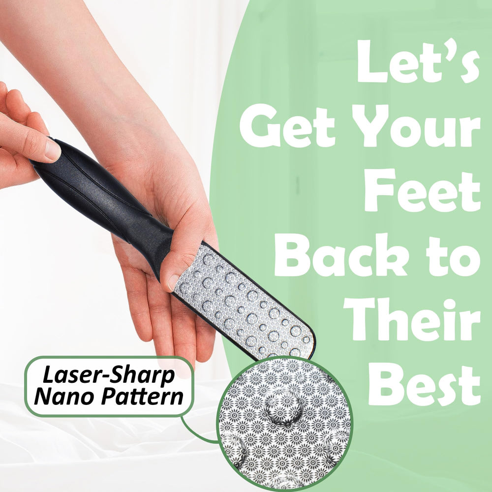 Raspe EntreFeet pour pieds en acier inoxydable, soin domestique professionnel.