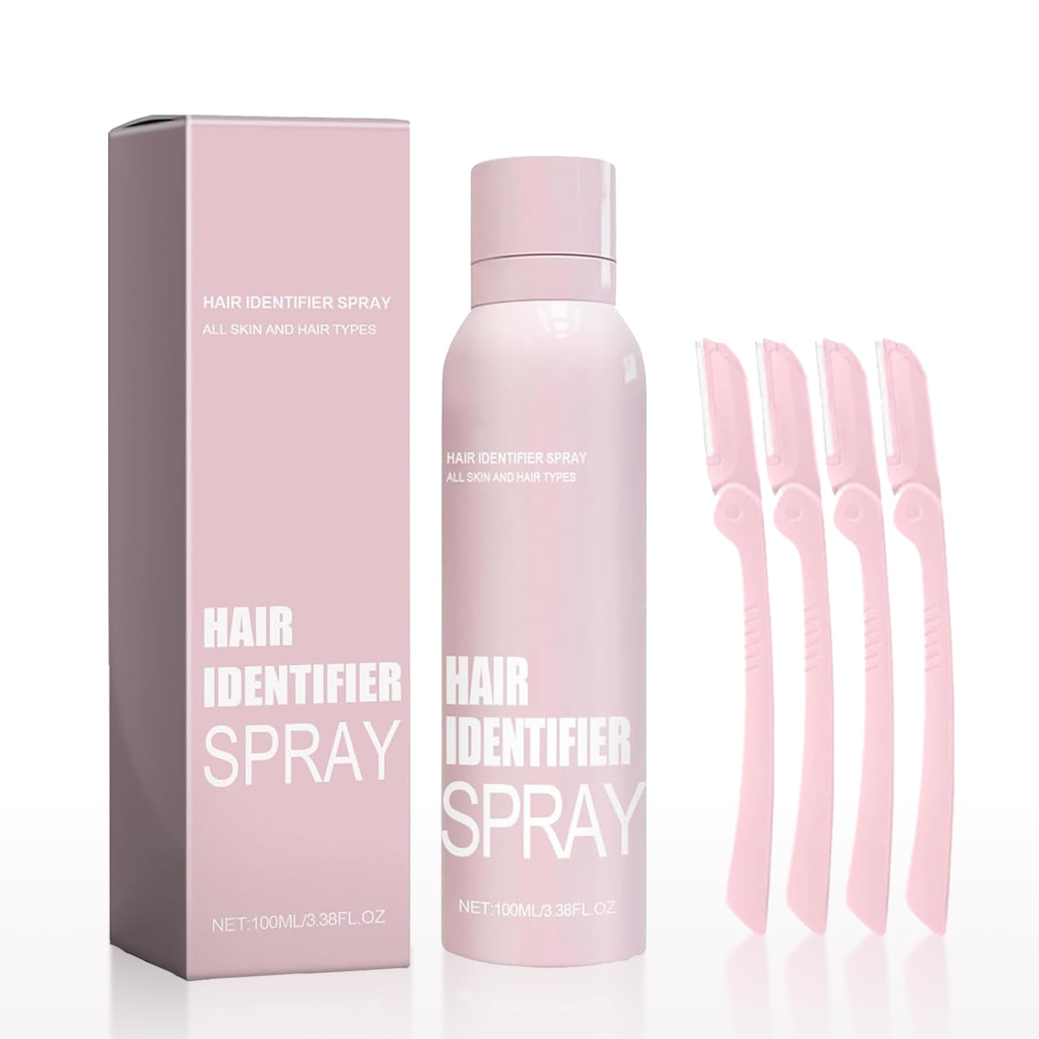 Enttgo Spray identifiant cheveux visage : repère les poils pour un rasage précis.